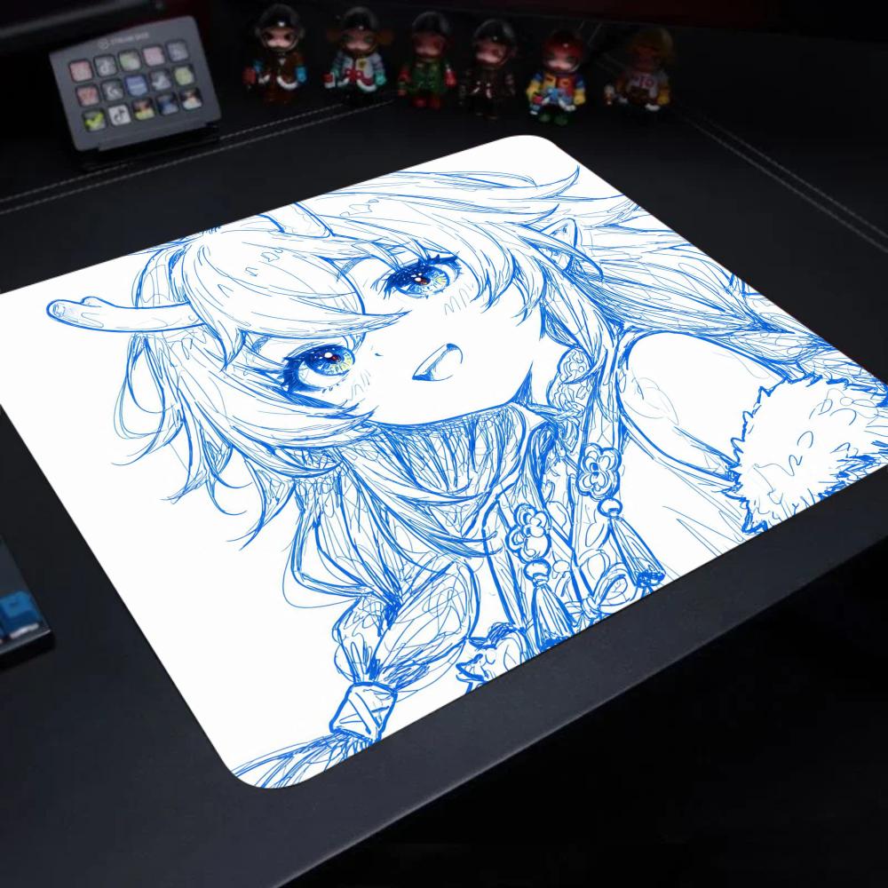 Pc Gaming Drawing - Podkładka pod mysz Line Drawing H-Honkai