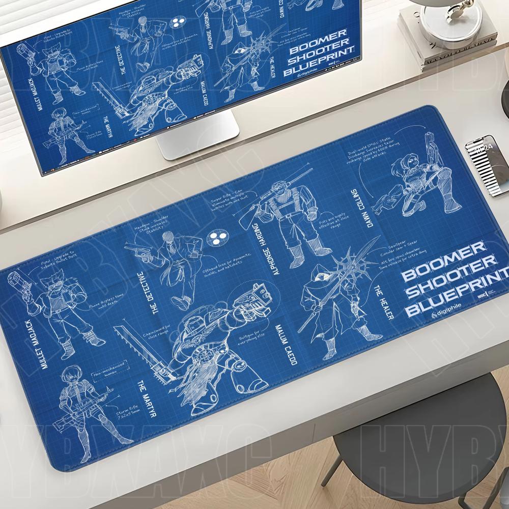 Pc Gaming Drawing - Czarna Duża Podkładka Pod Mysz Inżynier