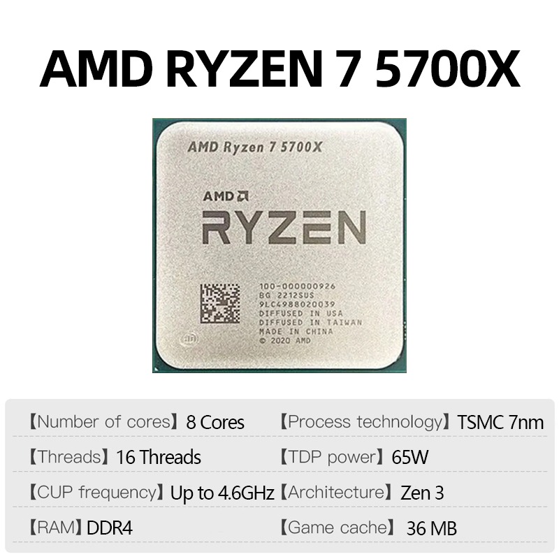 Procesor AMD R7 5700X do kompu – Pc Gaming High End recenzja i cena